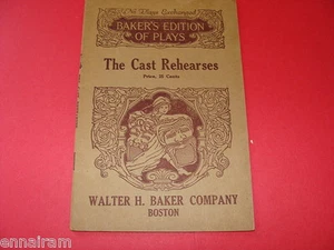 Baker's Plays The Cast Rehearses 1921 by Alice Tildesley Theater Script - Picture 1 of 1