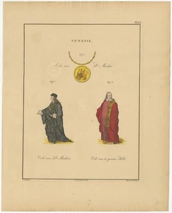 Antique Print of Various Medals of Venice - Picture 1 of 1