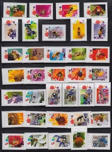 HONEYBEE, BEE, Flowers = Set of 35 Picture Postage stamps = MNH Canada 2013-2016 - Picture 1 of 5