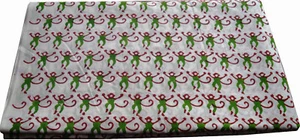 10 Yard Cotton Fabric Hand Block Printed Running Monkey kids Print Dress fabrics - Picture 1 of 6