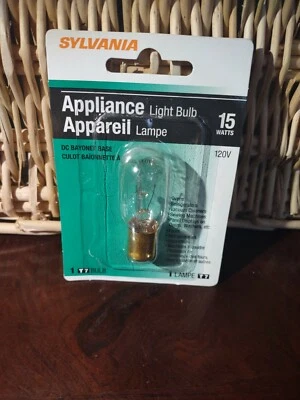 Sylvania Appliance Light Bulb, 15 Watts, 120V, T7 Bulb, 15T7DC, 18200 NEW - Image 1 of 4