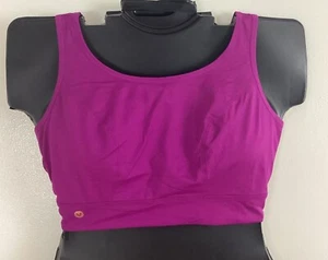 NWOT Livi Low Impact Stappy Back No Wire Sport Bra Lane Bryant Dark Purple - Picture 1 of 15