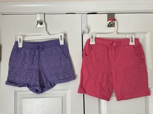Jumping Beans TWO pair Pink & Purple Girls Shorts- Size 7- VGUC - Picture 1 of 10