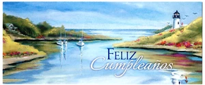 Feliz Cumpleaños Happy Birthday Art Vintage Greeting Card Gift - Picture 1 of 3