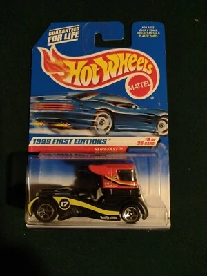 Hot Wheels 1999 First Editions 8 of 26 Semi -Fast #914 red & black 21061 - Image 1 of 4