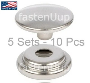 DOT* Stainless Steel Snap Fasteners Cap and Socket Kit 5 Sets - Marine Canvas - Picture 1 of 1