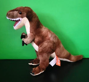 Wild Republic T-Rex Dinosaur Tyrannosaurus Red Brown 8" Plush - Picture 1 of 5
