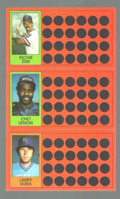 1981 TOPPS BASEBALL  SCRATCH OFF PANEL  MINT ...