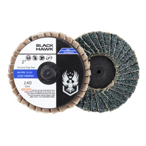 10 Pack - 2" Mini Flap Discs 40 Grit Quick Change Sanding Roloc Style Type R - Picture 1 of 5