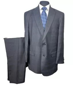 SUPERB HART SCHAFFNER MARX GRAY PLAID SPORT COAT SZ 46R 40X31.5 USA - Picture 1 of 9