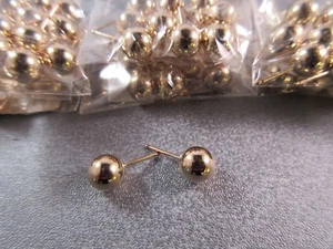 14K Gold Gefüllter Kugel Ohrring Pfosten 7 mm 2 Stck. - Bild 1 von 2