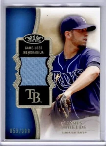 2012 TOPPS TIER ONE JAMES SHIELDS Tampa Bay Rays MLB GAME-USED RELIC #53/399 - Picture 1 of 1