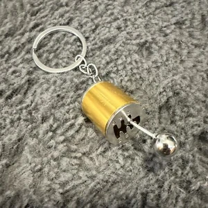 Manual Car Shifter Key Chain Gold - Picture 1 of 1