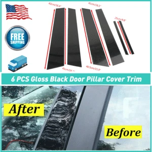 6pcs Pillar Post For 06-11 Honda Civic Sedan Door Trim Cover Kit Car Accessories - Picture 1 of 12
