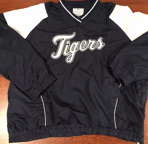 Detroit Tigers MLB Pullover Stitched Logo Genuine Size XXl Cover