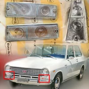 DATSUN B10 SUNNY 1000 Front Parking Turn Signal Cover Lens Light Lamp Genuine - Foto 1 di 7