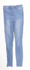 Hollister Jeans femme en coton bleu maigre taille 28 po L31 à fermeture éclair régulière