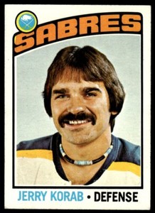 1976-77 Topps Hockey Card Jerry Korab Buffalo Sabres #27