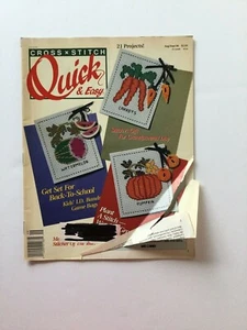 Cross Stitch: Quick & Easy Cross Stitch Magazine August September 1990 - Picture 1 of 4