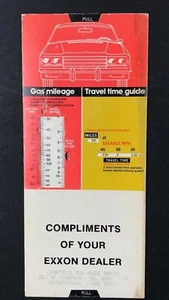 Chilometraggio Gas Vintage ~ Guida Temporale Viaggio 1978 Exxon Auto Guida Info - Foto 1 di 4