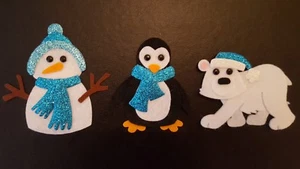 x3 Felt Christmas Embellishments.Die cuts. Christmas embellishments - Picture 1 of 1