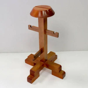 Kabuto Stand Wooden Display Japan Samurai Armor Edo Japanese Busho Helmet - Picture 1 of 5