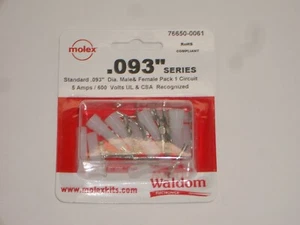 JUEGO DE 5 ENCHUFES DE ALIMENTACIÓN DE 1 CIRCUITO MOLEX 76650-0061 093" CON PINES - Imagen 1 de 2