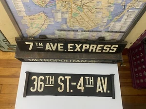 NY NYC SUBWAY ROLL SIGN BMT 36 STREET 4TH AVENUE LINE SUNSET PARK BROOKLYN BKLYN - Picture 1 of 6