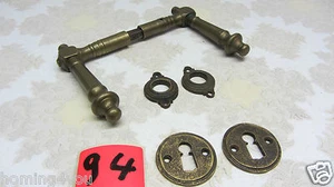 Jugendstil Frankreich Tür Griff Bronze Rarität Türknauf Garnitur Original - Picture 1 of 12