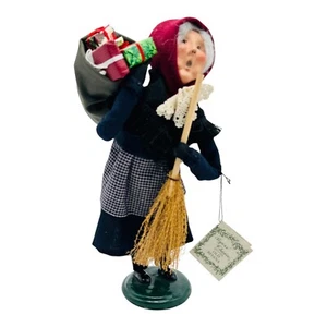 Byers Choice Weihnachtsmann alte Befana Figur 2000 Dame mit Besen VINTAGE - Bild 1 von 8