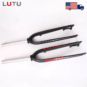 1-1/8" Mountain Bike Rigid Fork Aluminium 26/27.5/29 inch Disc Braek QR MTB Fork - Picture 1 of 18