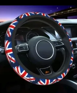 UNION JACK UNIVERSAL AUTO LENKRADABDECKUNG RUTSCHFEST - Bild 1 von 4