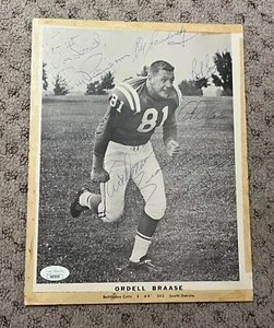 JOHNNY UNITAS ORDELL BRAASE ART DONOVAN BOBBY BOYD + SIGNED COLTS 8x10 JSA AUTO - Picture 1 of 7