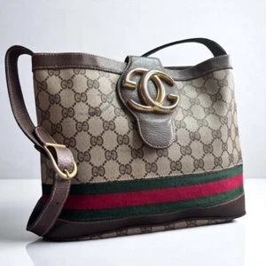 GUCCI Shoulder Bag Sherry Line GG PVC Authentic - Picture 1 of 14