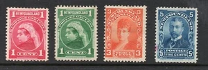 Terranova 1898-1918 grupo de 4 sellos SG 84, 85, 88, 90 M/M *ver descripción - Imagen 1 de 2