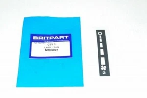 Etiqueta de control del ventilador de aire acondicionado Land Rover Defender MTC6007 nuevo - Imagen 1 de 1