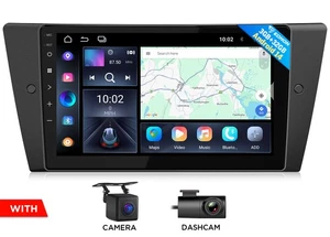 DVR+CAM+ Android 14 9" Touchscreen Autoradio Navi CarPlay Bluetooth Für BMW E90 - Bild 1 von 22