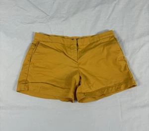 Armani Exchange Women Yellow Cotton Cut Off Casual Shorts Size 0 - Picture 1 of 9