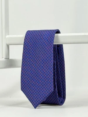 Corbata Battistoni Roma Cuello Azul Seda Diseñador 3.5x58 Italia Foto 1 de 4