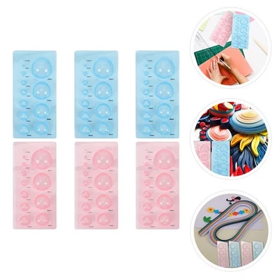 6Pcs Paper Quilling Moulds 3D Domes Half Ball Moulds Plastic Quilling Molds - image 1 of 4