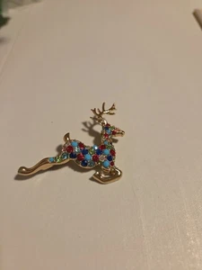 AVON Pave Rentier 2017 Brosche Anstecknadel Mehrfarbig Edelsteine Glitzer Urlaub (6) - Bild 1 von 4