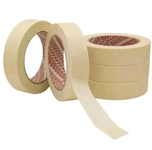 72 ROTOLI NASTRO DI CARTA GOMMATA 25mm 50 mt ADESIVO IMBALLAGGIO SCOTCH PITTURA - Foto 1 di 2