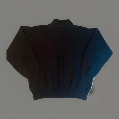 Marconi Le Collezioni Merino Wool Sweater Black XL Made in Italy Knit - Image 1 of 4