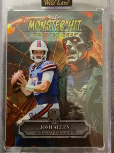 Wild Card Haunted Hits 2025 Josh Allen Monster Hit Frankenstein 1/1 Bills MVP - Imagen 1 de 2