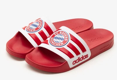 Adidas Hombres ADILETTE Ducha Bayern FC Zapatilla Rojo Zapatos Sandalias Deslizables JS4861 Foto 1 de 4