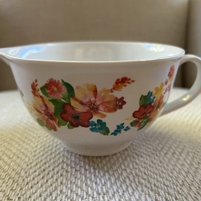 Pioneer Woman 2 Cup Mini Batter Bowl Floral Melamine Measuring 2017 Retired Euc - Image 1 of 4