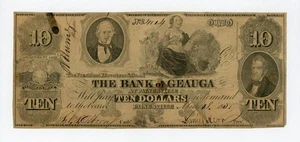 1800's $10 The Bank of Geauga - Painesville, OHIO (CTFT.) Note - Picture 1 of 3