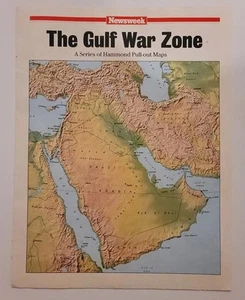 IRAK 1991 Hammond ausziehbare Karte The Gulf War Zone, Kuwait, Ölfelder - Bild 1 von 13