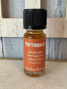 Pier 1 One Imports Home Fragrance Oil Fall SPICED CAKE 0.33oz Discontinued HTF - Picture 1 of 3