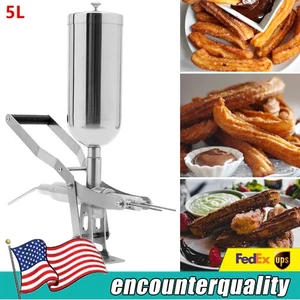 5L Heavy Duty Manual Churros Machine Spanish Donuts Maker Filling Machine Filler - Picture 1 of 18